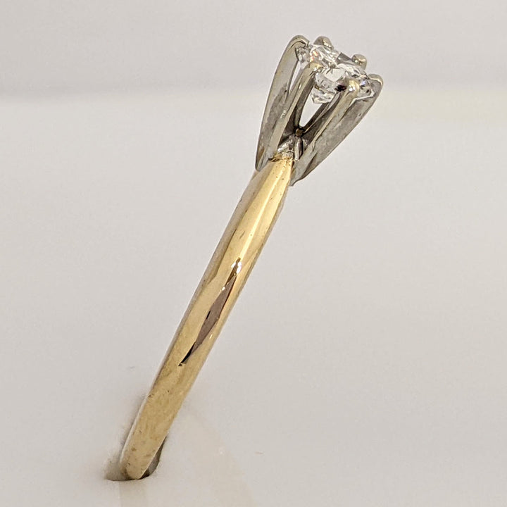 14K .29 CARAT TOTAL SI2 I DIAMOND ROUND 6-PRONG SOLITAIRE ESTATE RING 1.7 GRAMS