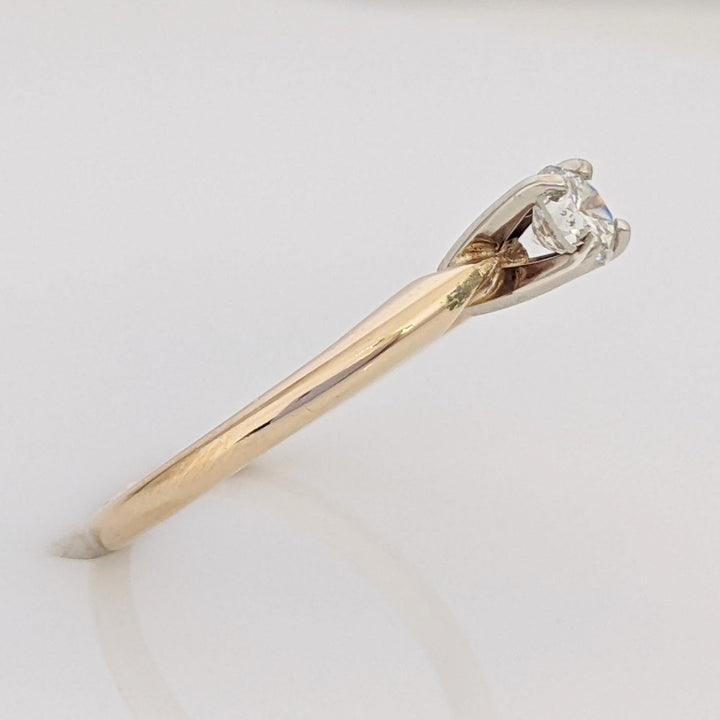 14K .29 CARAT TOTAL SI1 G DIAMOND ROUND ESTATE SOLITAIRE RING 1.9 GRAMS