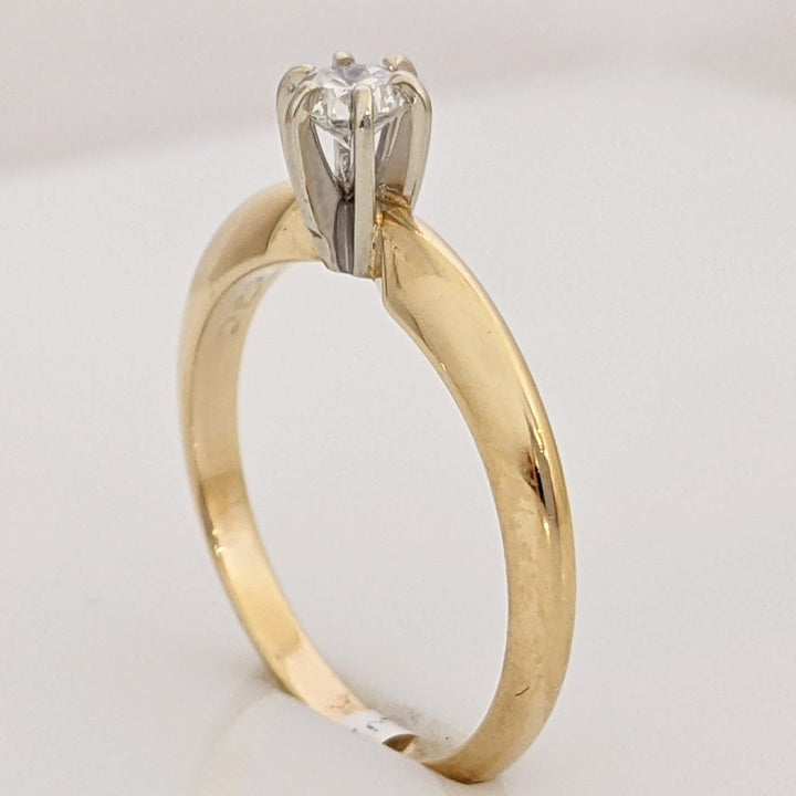 14K .42 CARAT TOTAL SI2 M DIAMOND ROUND SOLITAIRE ESTATE RING 2.2 GRAMS