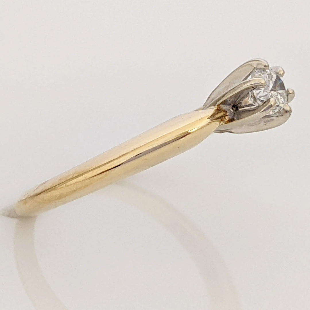 14K .42 CARAT TOTAL SI2 M DIAMOND ROUND SOLITAIRE ESTATE RING 2.2 GRAMS