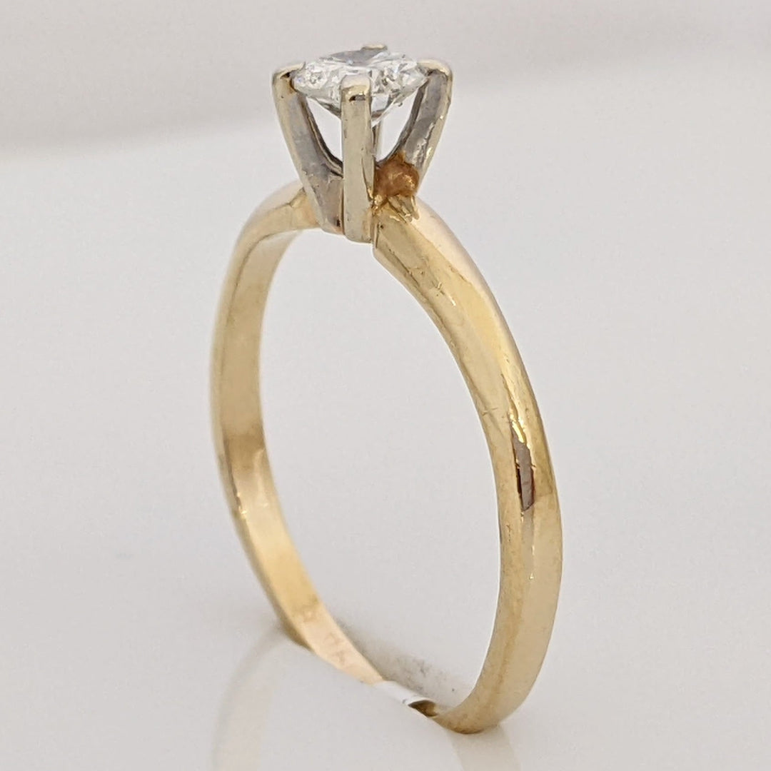 14K .33 CARAT TOTAL I2 H DIAMOND ROUND SOLITAIRE ESTATE RING 1.8 GRAMS