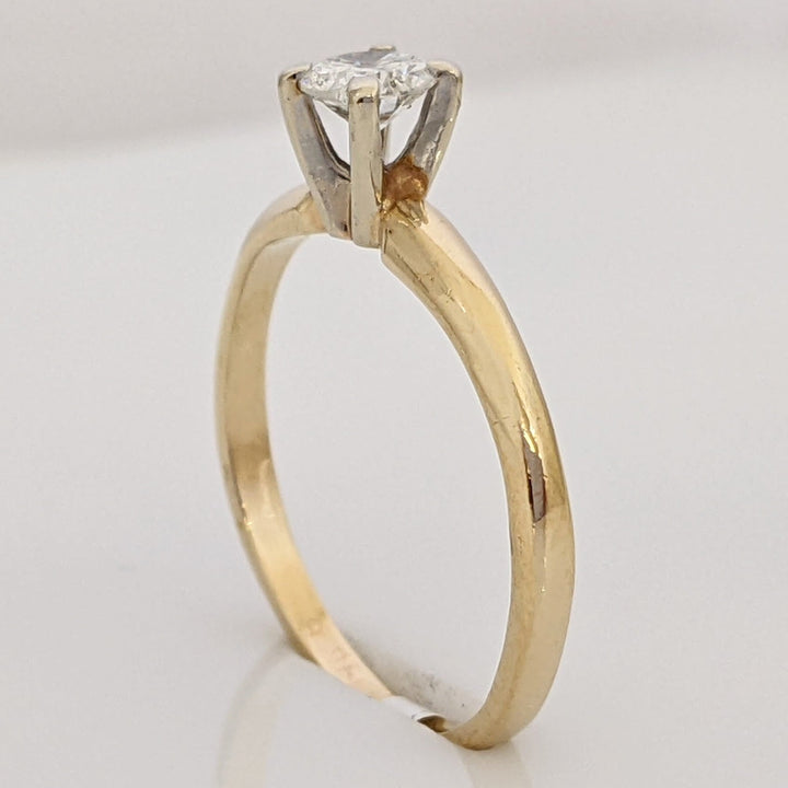 14K .33 CARAT TOTAL I2 H DIAMOND ROUND SOLITAIRE ESTATE RING 1.8 GRAMS