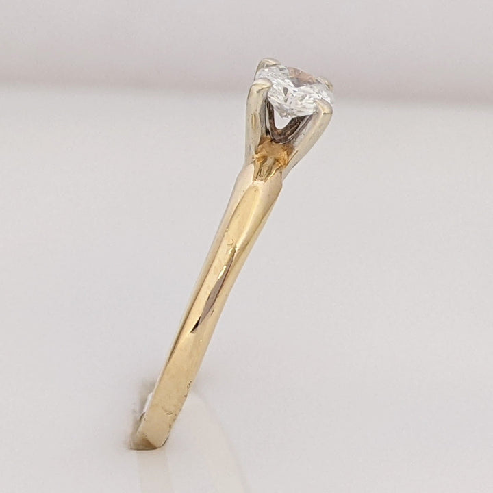 14K .33 CARAT TOTAL I2 H DIAMOND ROUND SOLITAIRE ESTATE RING 1.8 GRAMS
