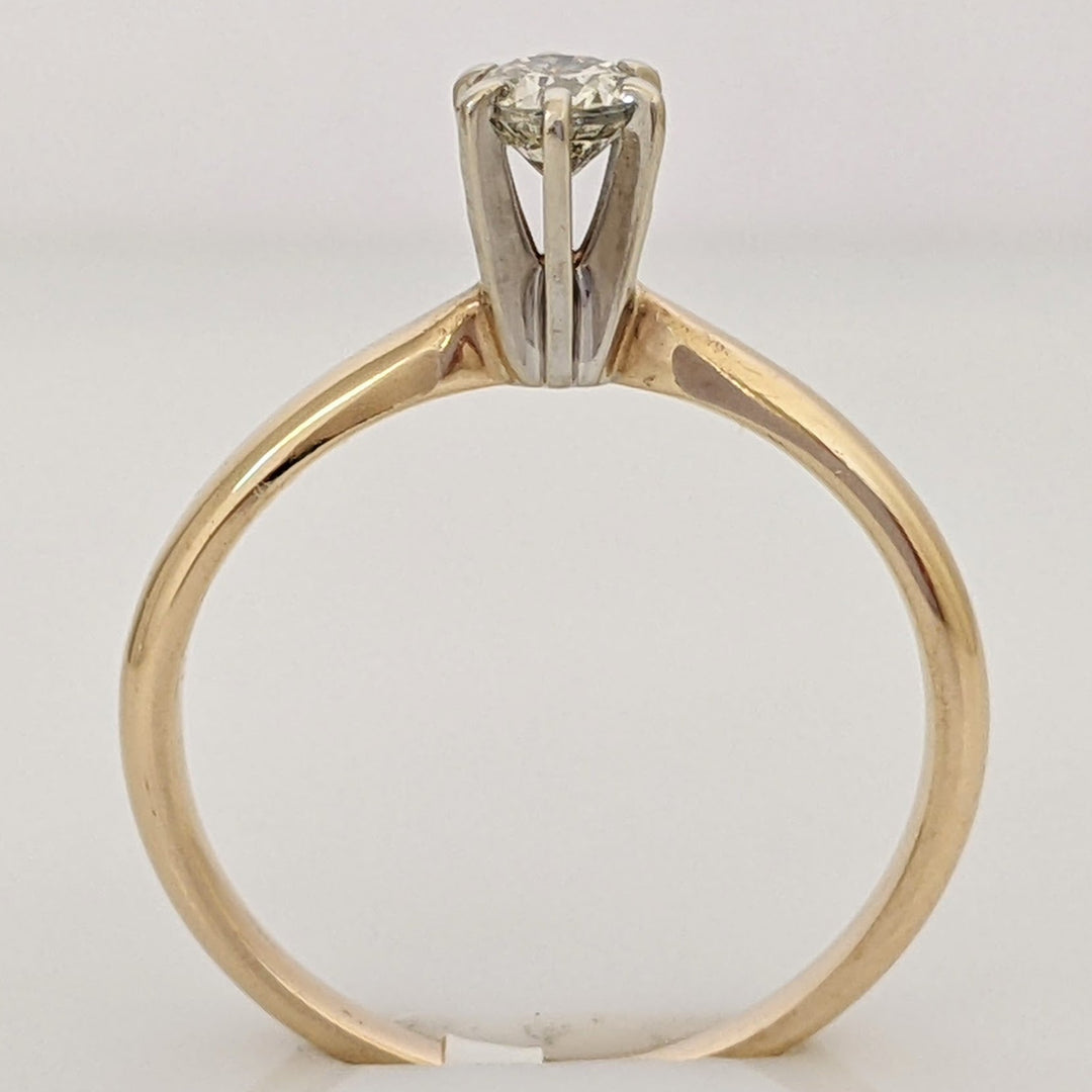 14K .31 CARAT TOTAL I1 I DIAMOND ROUND ESTATE SOLITAIRE RING 2.2 GRAMS