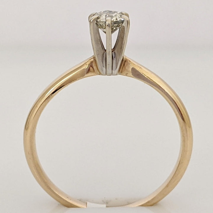 14K .31 CARAT TOTAL I1 I DIAMOND ROUND ESTATE SOLITAIRE RING 2.2 GRAMS