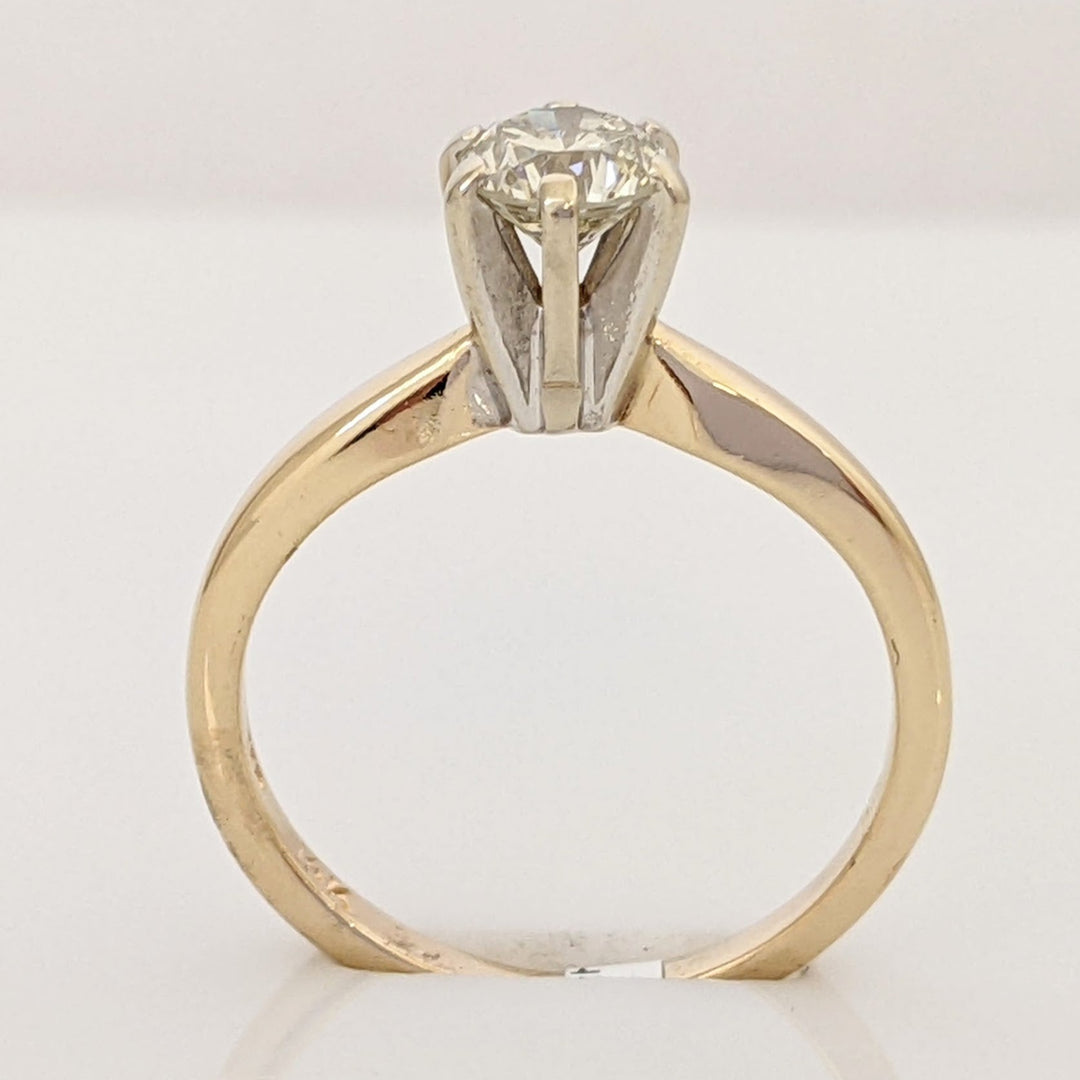 14K .39 CARAT TOTAL SI2 P DIAMOND ROUND SOLITAIRE ESTATE RING 2.1 GRAMS