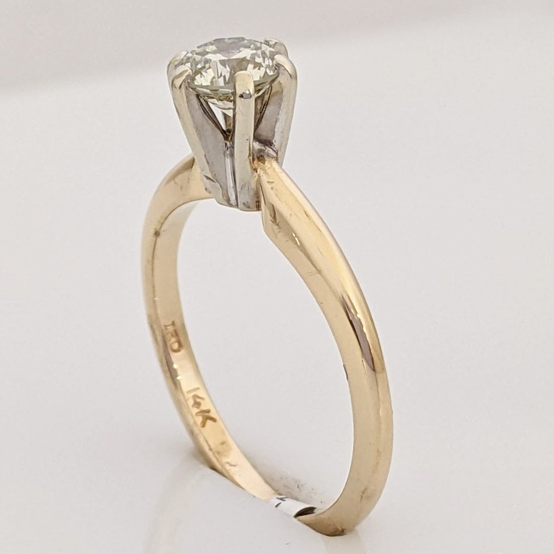 14K .39 CARAT TOTAL SI2 P DIAMOND ROUND SOLITAIRE ESTATE RING 2.1 GRAMS