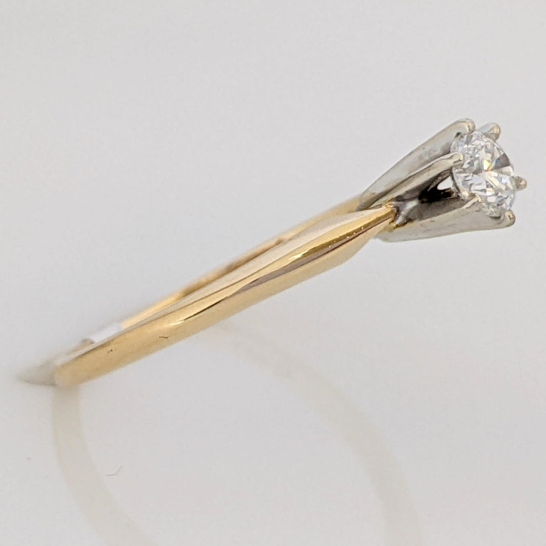 14K .25 CARAT TOTAL VS2 I DIAMOND ROUND SOLITAIRE ESTATE RING 1.6 GRAMS