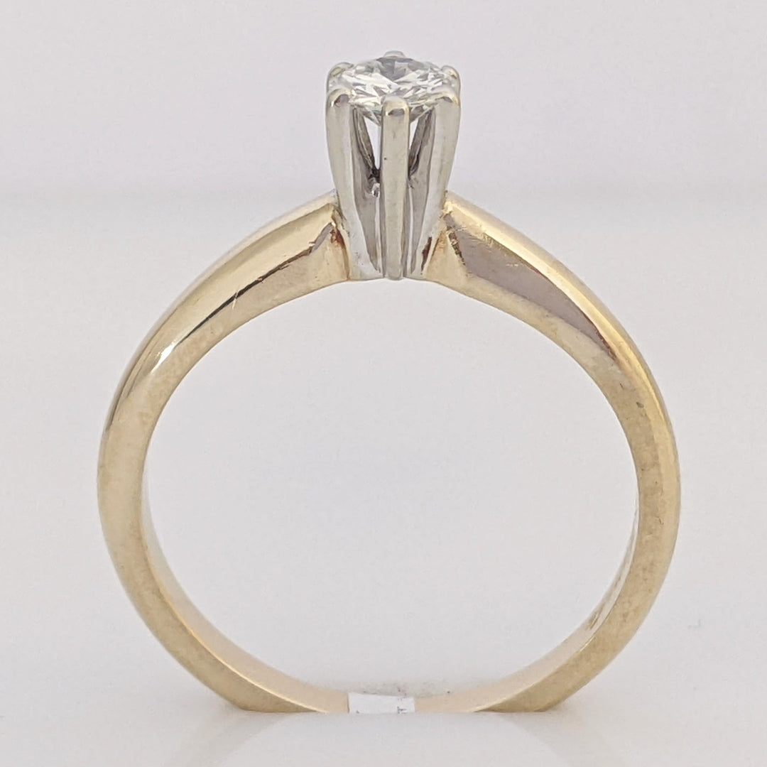 14K .27 CARAT TOTAL I1 I DIAMOND ROUND SOLITAIRE ESTATE RING 2.9 GRAMS