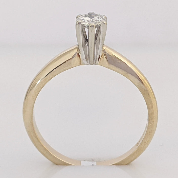 14K .27 CARAT TOTAL I1 I DIAMOND ROUND SOLITAIRE ESTATE RING 2.9 GRAMS