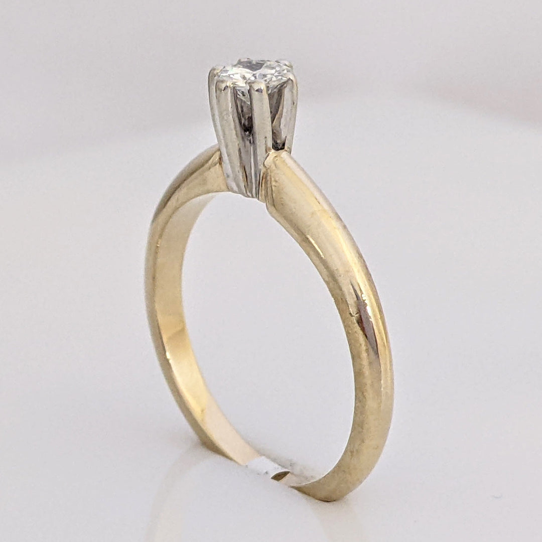 14K .27 CARAT TOTAL I1 I DIAMOND ROUND SOLITAIRE ESTATE RING 2.9 GRAMS