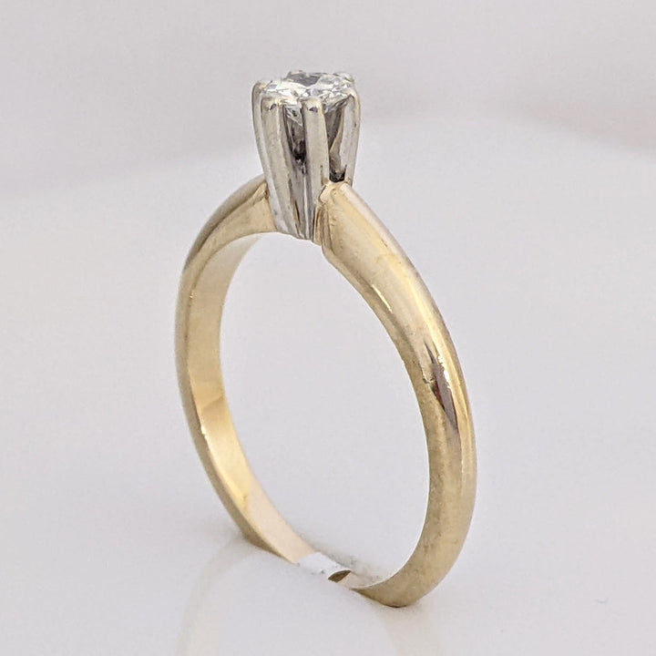 14K .27 CARAT TOTAL I1 I DIAMOND ROUND SOLITAIRE ESTATE RING 2.9 GRAMS
