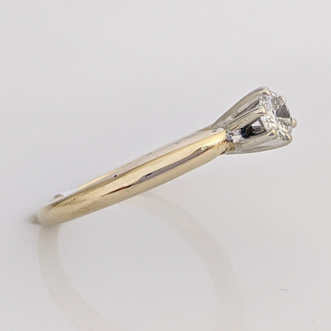 14K .27 CARAT TOTAL I1 I DIAMOND ROUND SOLITAIRE ESTATE RING 2.9 GRAMS
