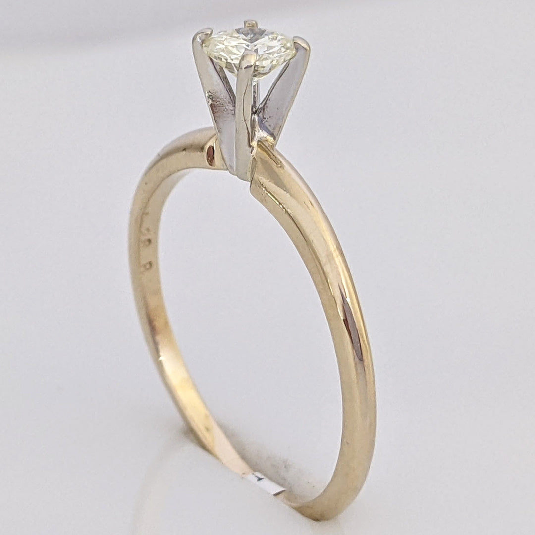 14K .26 CARAT TOTAL I1 I DIAMOND ROUND SOLITAIRE ESTATE RING 1.7 GRAMS