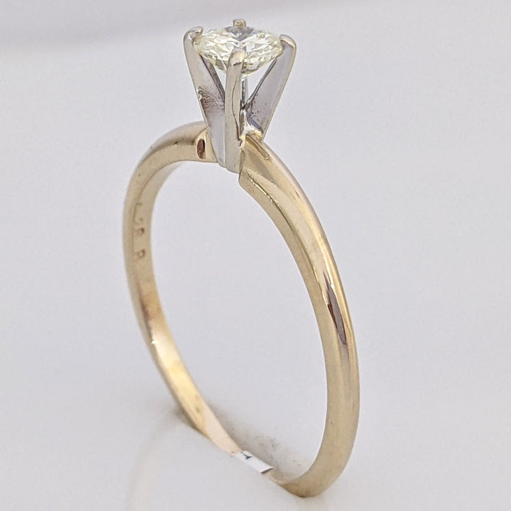 14K .26 CARAT TOTAL I1 I DIAMOND ROUND SOLITAIRE ESTATE RING 1.7 GRAMS