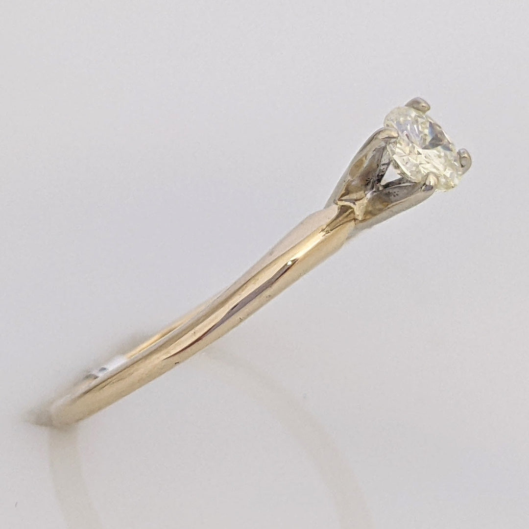 14K .26 CARAT TOTAL I1 I DIAMOND ROUND SOLITAIRE ESTATE RING 1.7 GRAMS