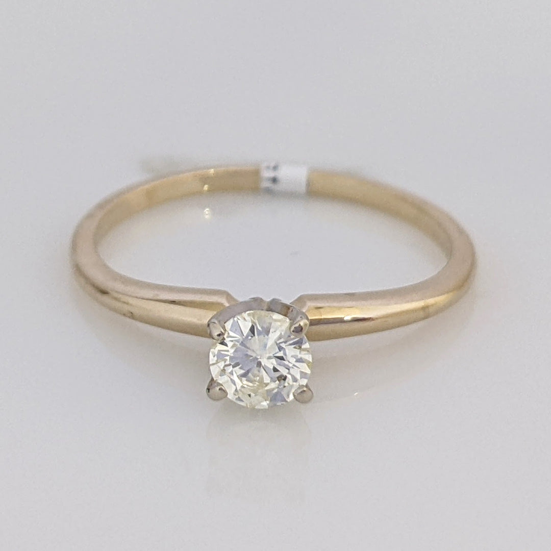 14K .26 CARAT TOTAL I1 I DIAMOND ROUND SOLITAIRE ESTATE RING 1.7 GRAMS