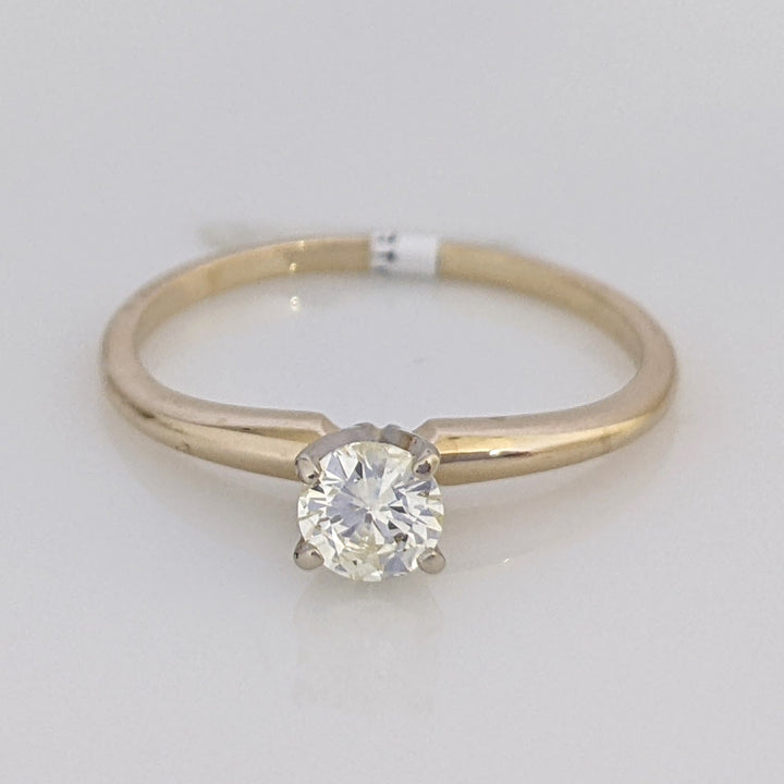 14K .26 CARAT TOTAL I1 I DIAMOND ROUND SOLITAIRE ESTATE RING 1.7 GRAMS