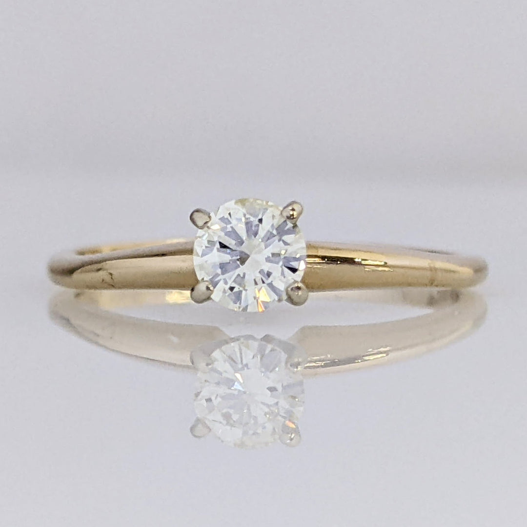 14K .26 CARAT TOTAL I1 I DIAMOND ROUND SOLITAIRE ESTATE RING 1.7 GRAMS