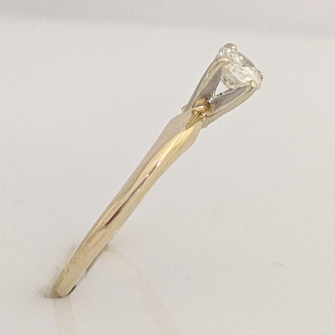 14K .27 CARAT TOTAL SI3 I DIAMOND ROUND 4-PRONG SOLITAIRE ESTATE RING 1.6 GRAMS