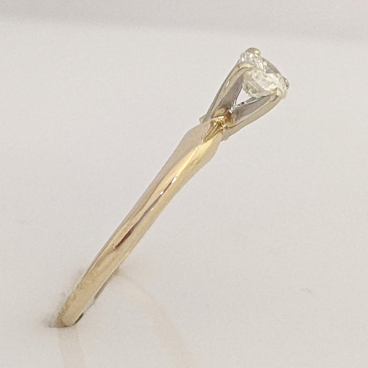 14K .27 CARAT TOTAL SI3 I DIAMOND ROUND 4-PRONG SOLITAIRE ESTATE RING 1.6 GRAMS