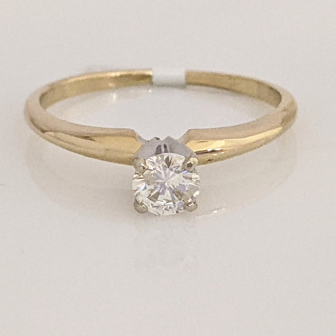 14K .27 CARAT TOTAL SI3 I DIAMOND ROUND 4-PRONG SOLITAIRE ESTATE RING 1.6 GRAMS