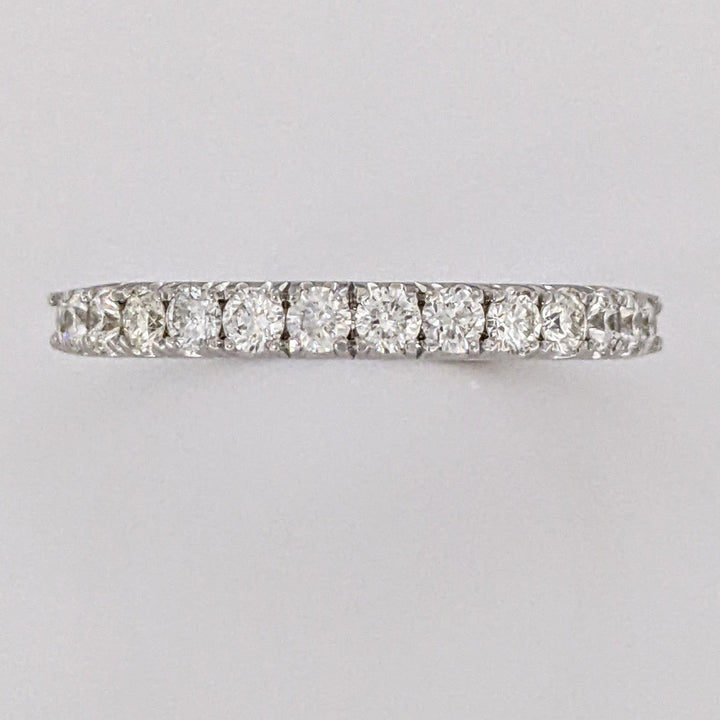 14K WHITE .56 CARAT TOTAL WEIGHT SI1 H DIAMOND ROUND (14) ESTATE PRONG BAND 3.1 GRAMS