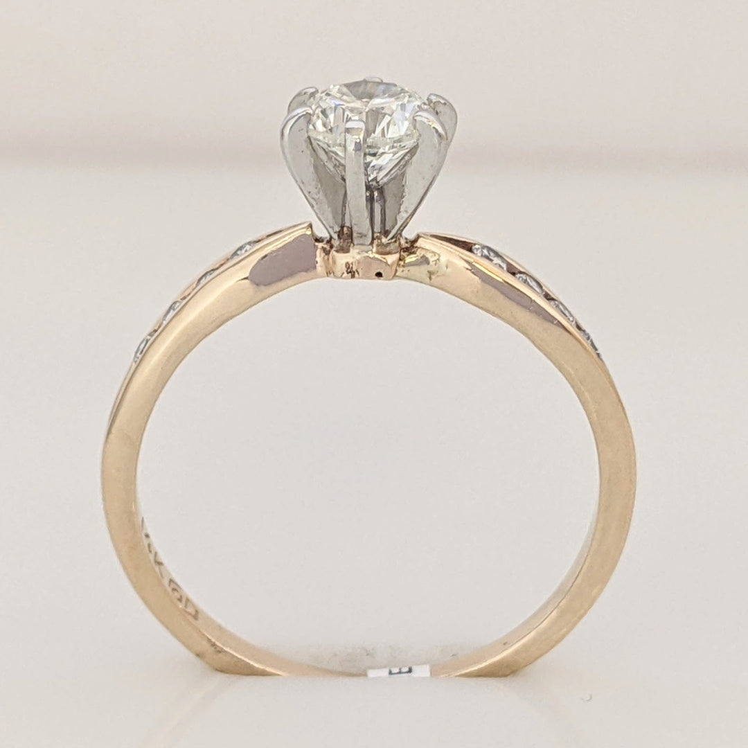 14K .48 CARAT TOTAL WEIGHT VS1 G DIAMOND ROUND (9) ESTATE RING 2.2 GRAMS