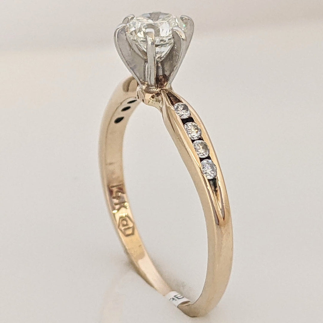 14K .48 CARAT TOTAL WEIGHT VS1 G DIAMOND ROUND (9) ESTATE RING 2.2 GRAMS