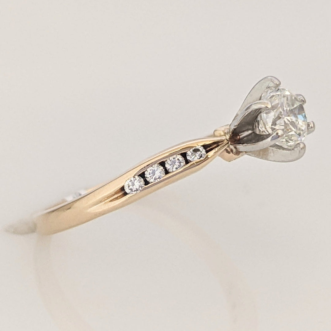 14K .48 CARAT TOTAL WEIGHT VS1 G DIAMOND ROUND (9) ESTATE RING 2.2 GRAMS