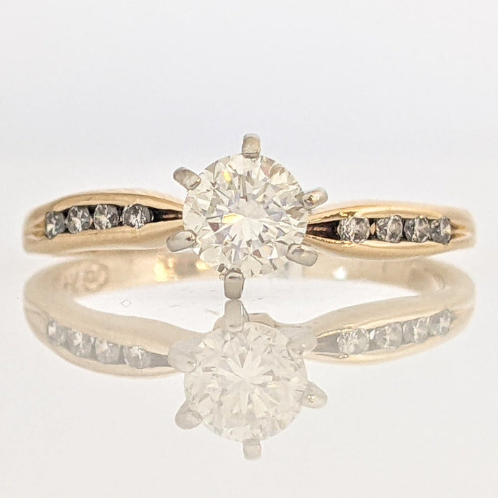 14K .48 CARAT TOTAL WEIGHT VS1 G DIAMOND ROUND (9) ESTATE RING 2.2 GRAMS