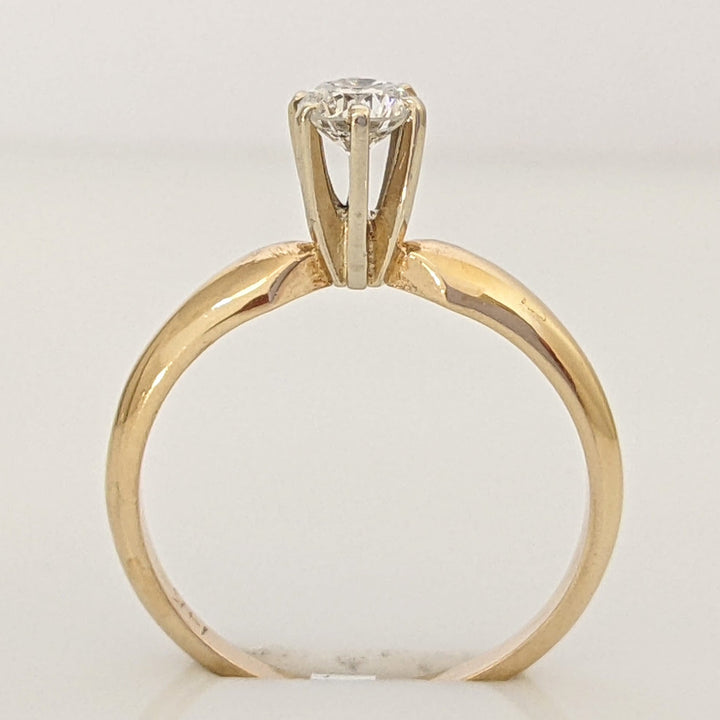 14K .25 CARAT TOTAL SI3 I DIAMOND ROUND SOLITAIRE ESTATE RING 1.7 GRAMS