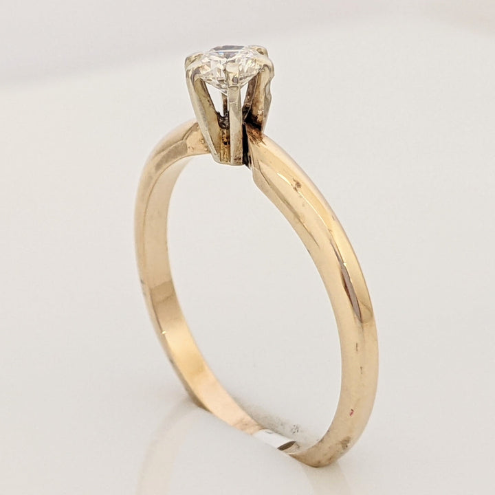 14K .20 CARAT TOTAL I1 H DIAMOND ROUND SOLITAIRE ESTATE RING 1.9 GRAMS