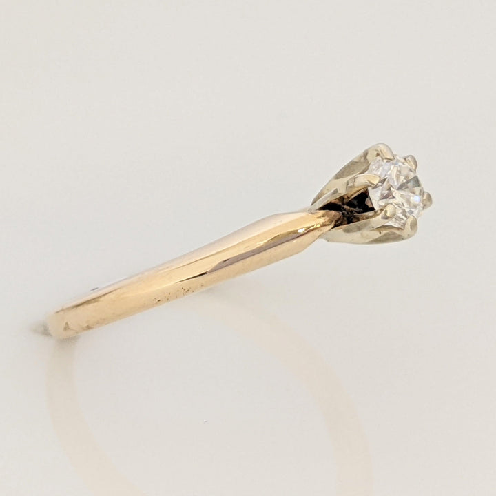 14K .20 CARAT TOTAL I1 H DIAMOND ROUND SOLITAIRE ESTATE RING 1.9 GRAMS