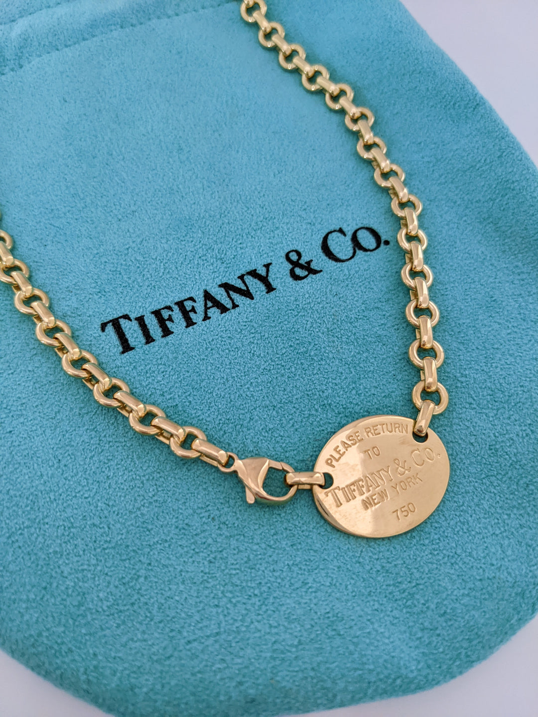 18K TIFFANY & CO OVAL LINK ESTATE NECKLACE 44.2 GRAMS