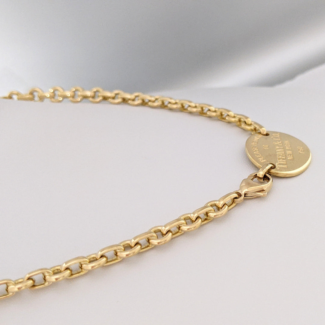 18K TIFFANY & CO OVAL LINK ESTATE NECKLACE 44.2 GRAMS