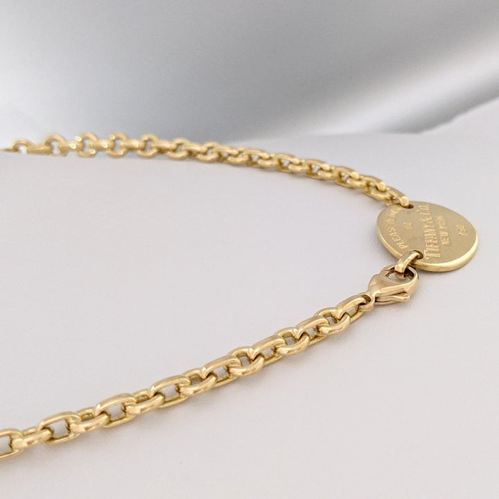 18K TIFFANY & CO OVAL LINK ESTATE NECKLACE 44.2 GRAMS