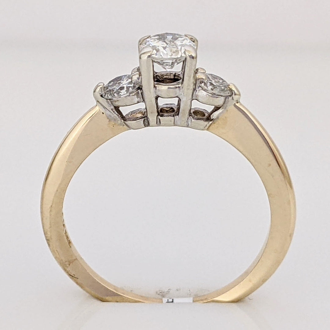 14K .43 CARAT TOTAL WEIGHT I1 I DIAMOND ROUND (3) TRINITY ESTATE RING 2.2 GRAMS