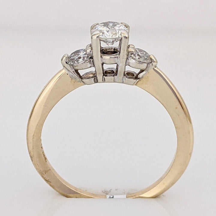 14K .43 CARAT TOTAL WEIGHT I1 I DIAMOND ROUND (3) TRINITY ESTATE RING 2.2 GRAMS