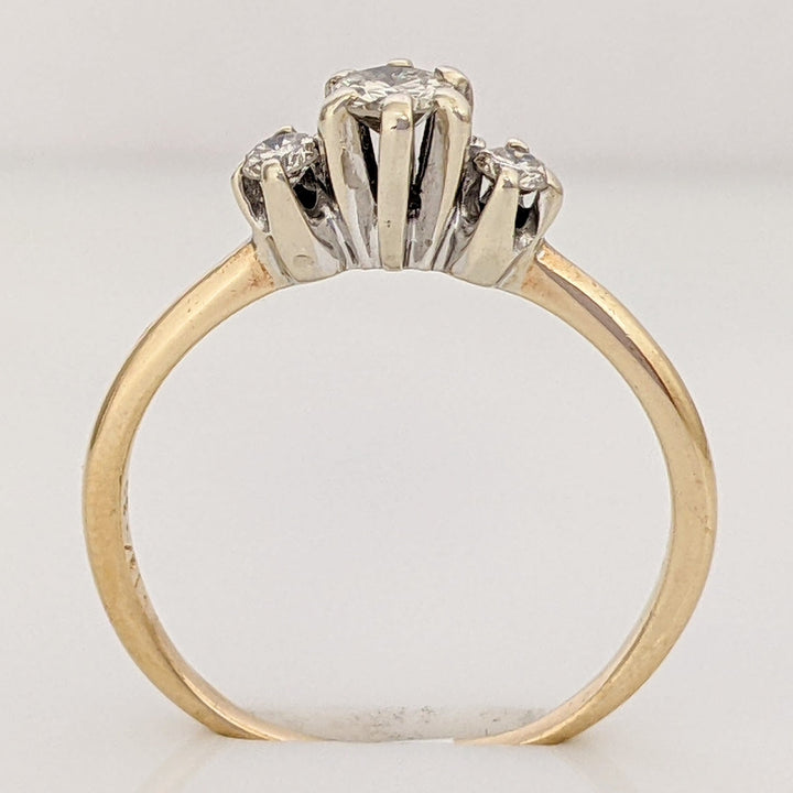 14K .30 CARAT TOTAL WEIGHT SI K DIAMOND ROUND TRINITY ESTATE RING