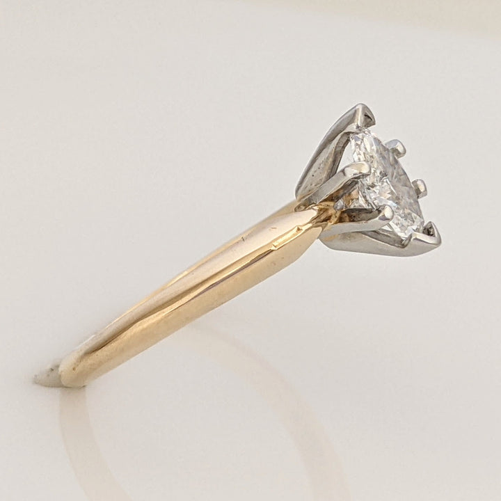 14K .40 CARAT TOTAL SI2-SI3 D DIAMOND MARQUISE CUT SOLITAIRE ESTATE RING