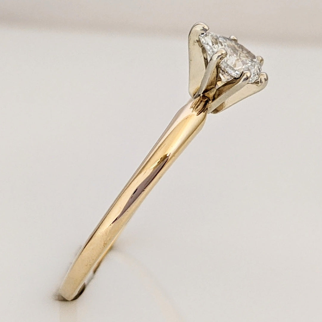 14K .46 CARAT TOTAL SI2 G DIAMOND PEAR SOLITAIRE ESTATE RING 2.0 GRAMS