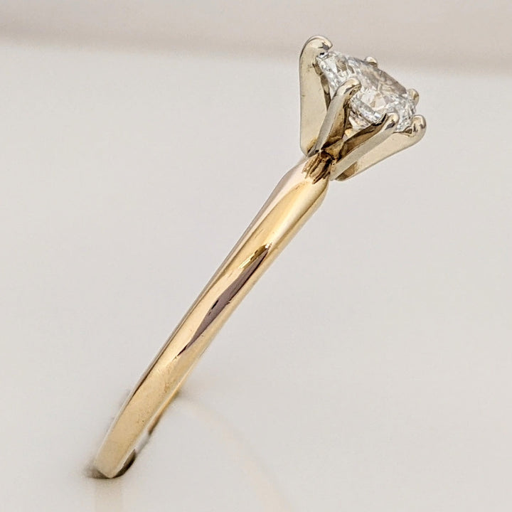 14K .46 CARAT TOTAL SI2 G DIAMOND PEAR SOLITAIRE ESTATE RING 2.0 GRAMS