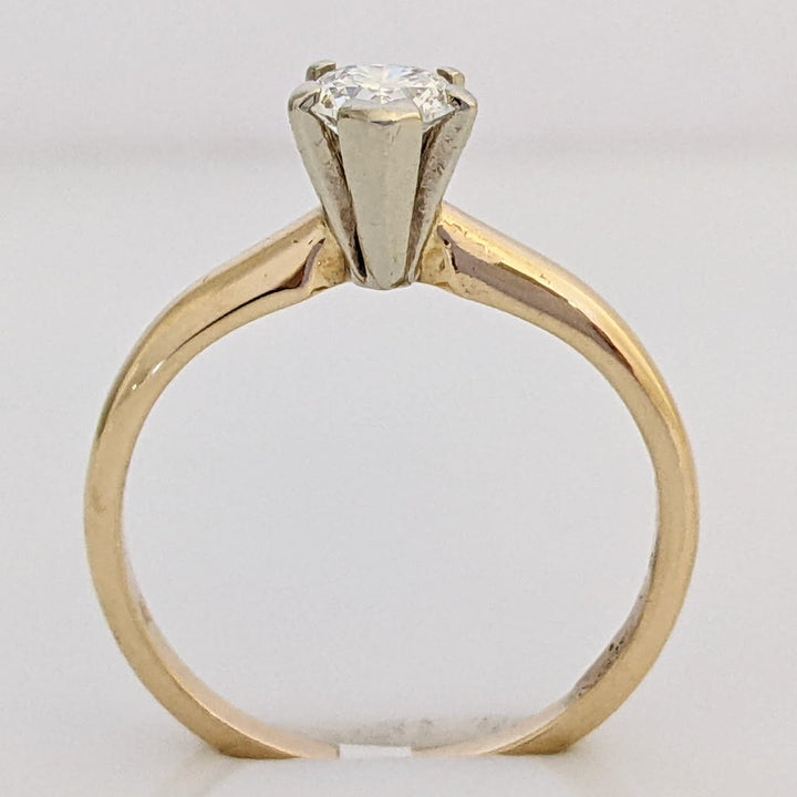 14K .35 CARAT TOTAL VS2 I DIAMOND HEART SOLITAIRE ESTATE RING 2.0 GRAMS