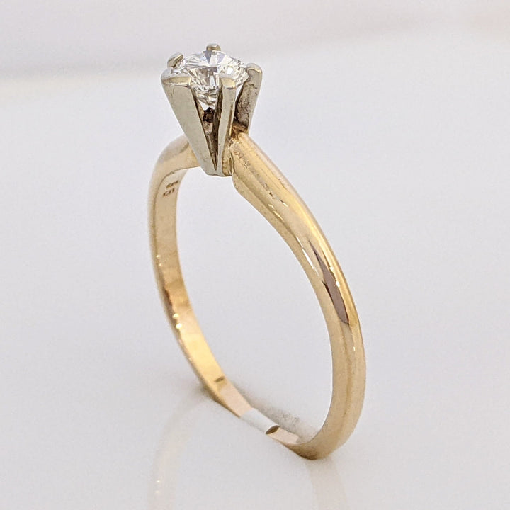 14K .35 CARAT TOTAL VS2 I DIAMOND HEART SOLITAIRE ESTATE RING 2.0 GRAMS