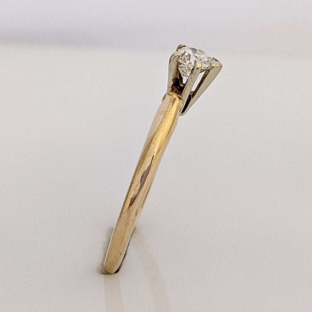 14K .35 CARAT TOTAL VS2 I DIAMOND HEART SOLITAIRE ESTATE RING 2.0 GRAMS