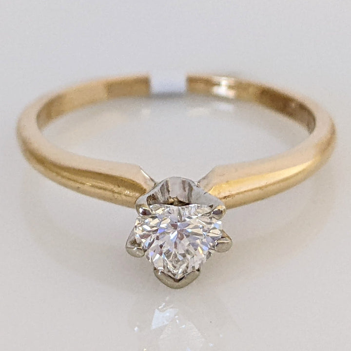 14K .35 CARAT TOTAL VS2 I DIAMOND HEART SOLITAIRE ESTATE RING 2.0 GRAMS