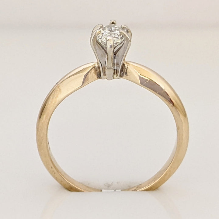14K .33 CARAT TOTAL VS2 H DIAMOND MARQUISE SOLITAIRE ESTATE RING 2.3 GRAMS