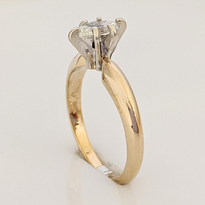 14K .33 CARAT TOTAL VS2 H DIAMOND MARQUISE SOLITAIRE ESTATE RING 2.3 GRAMS