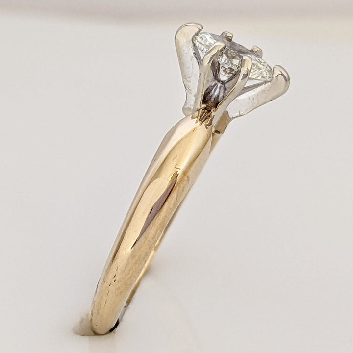14K .33 CARAT TOTAL VS2 H DIAMOND MARQUISE SOLITAIRE ESTATE RING 2.3 GRAMS